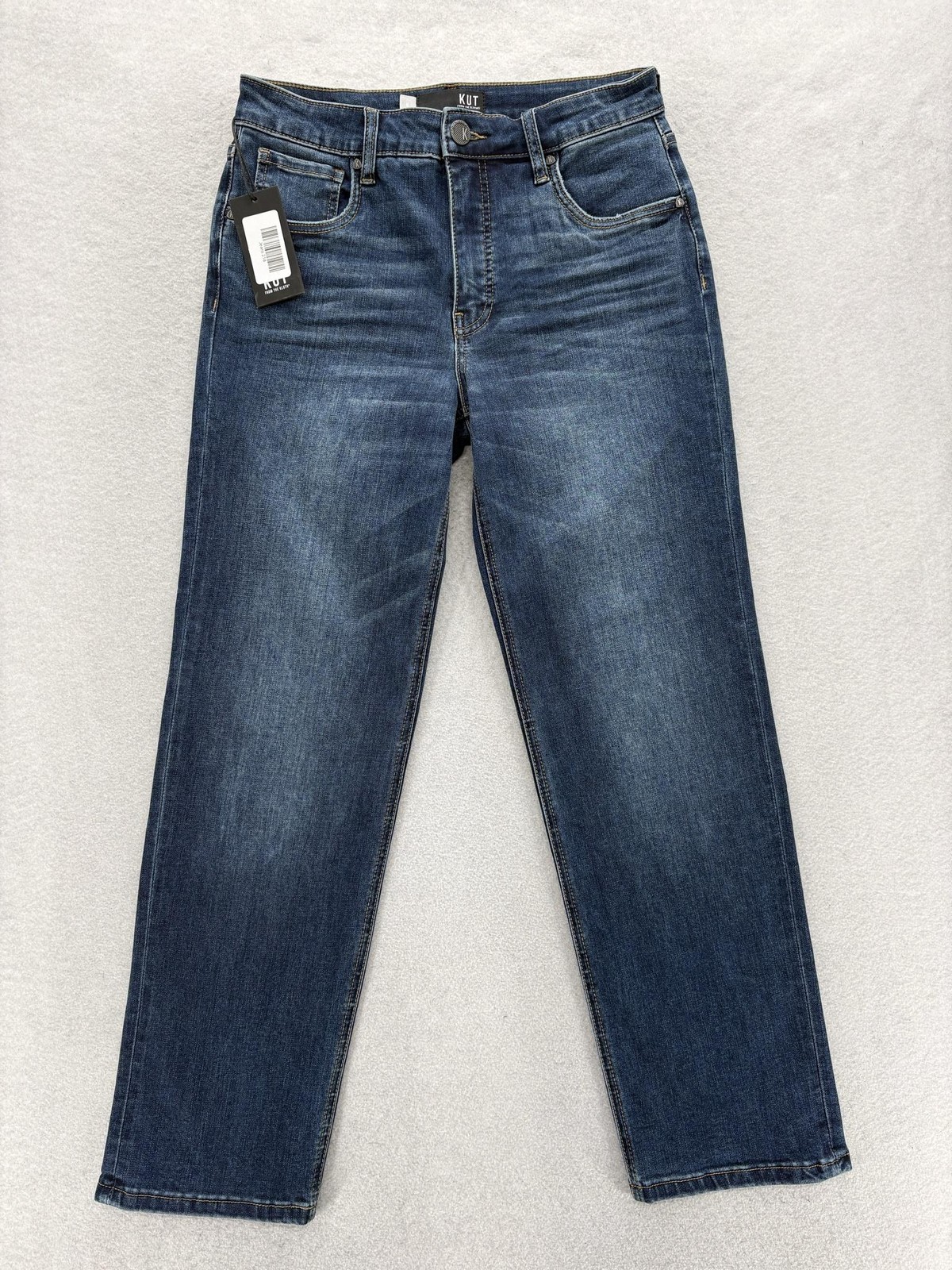 KUT From The Kloth Elizabeth Fab Ab Straight Leg Jeans Womens 6 Blue Med Wash