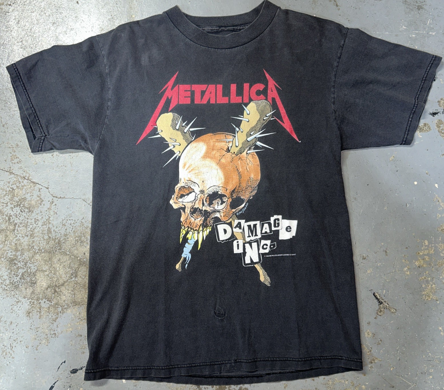 Vintage Metallica Damage Inc Tour 1994 Giant Pushead Band Shirt