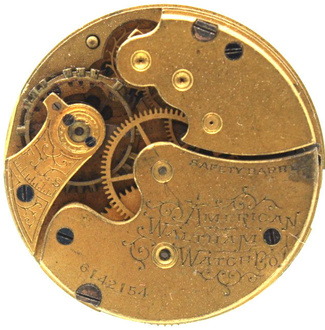 1893-1894 WALTHAM POCKET WATCH MOVEMENT 6142154 GRADE 60 0s 7j (QR2)