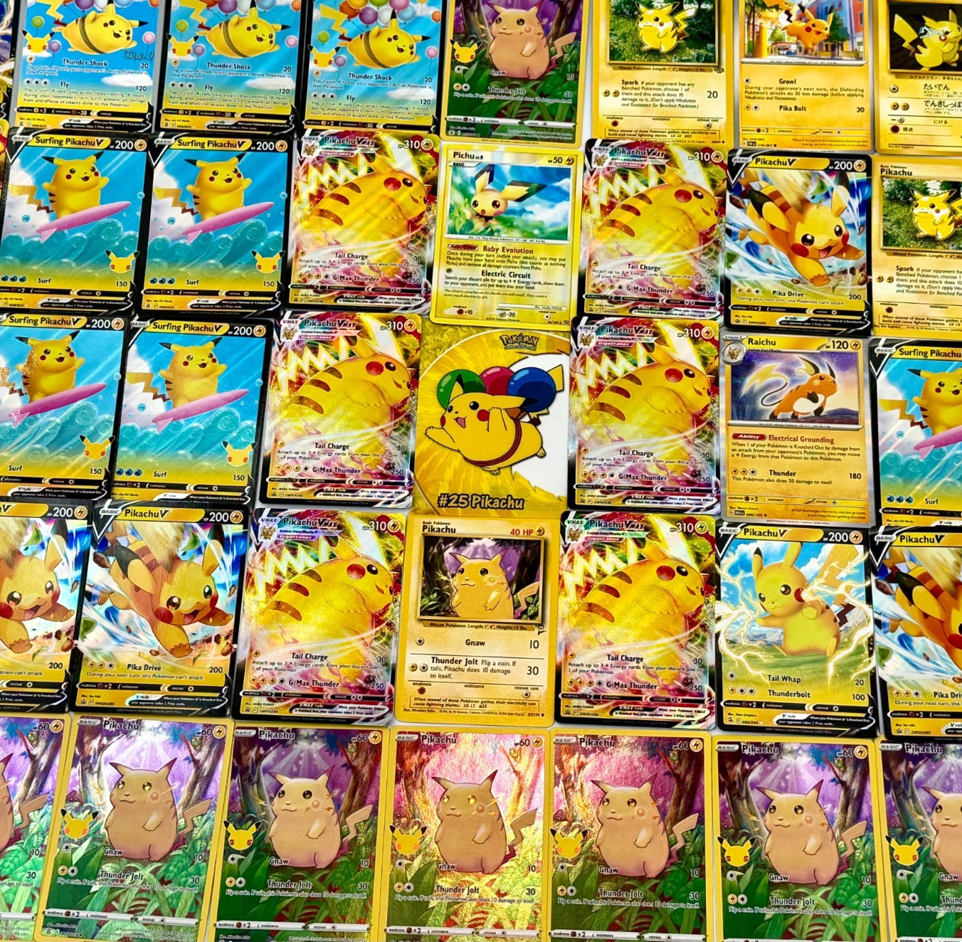 Pokemon Cards 24 Pack + 1 PIKACHU CARD Guaranteed Mixed New & Vintage Rare Lots
