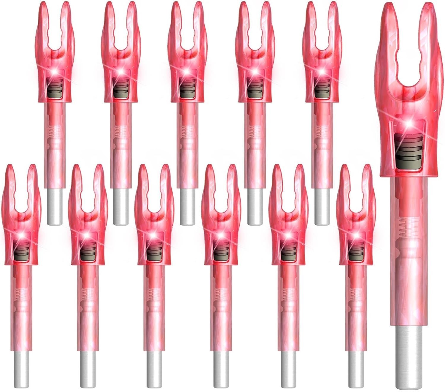 6/12PCS G Lighted Nocks for Arrows with .165 .204 universal fit, Red 6/12PCS G Lighted Nocks for Arrows with .165 .204 universal fit, Red