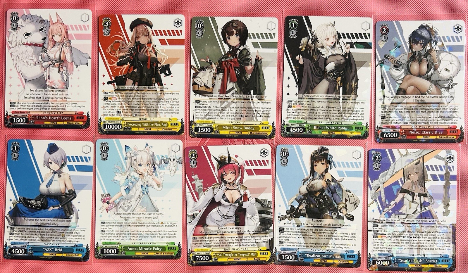 Weiss Schwarz NIKKE - (15) Card Lot All Rare and CR Cards No Duplicates
