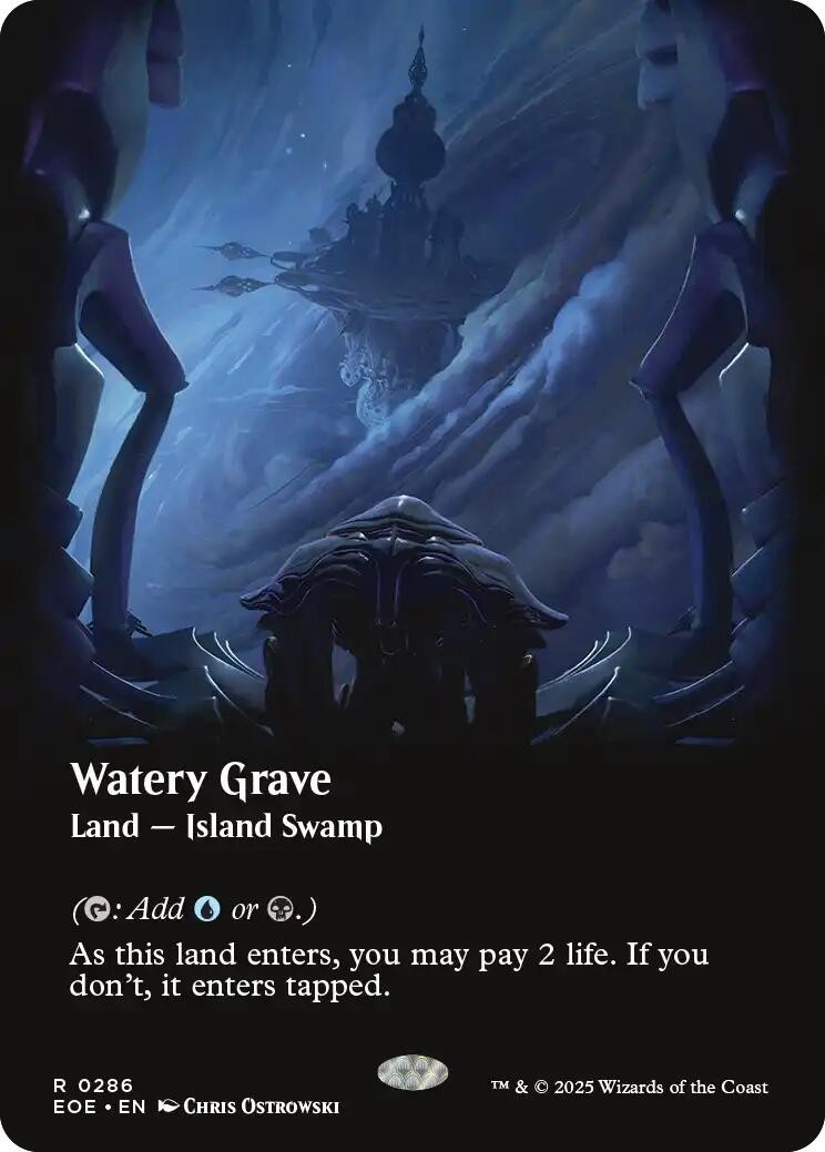MTG EOE R Watery Grave (Borderless) #286 NM MTG EOE R Watery Grave (Borderless) #286 NM