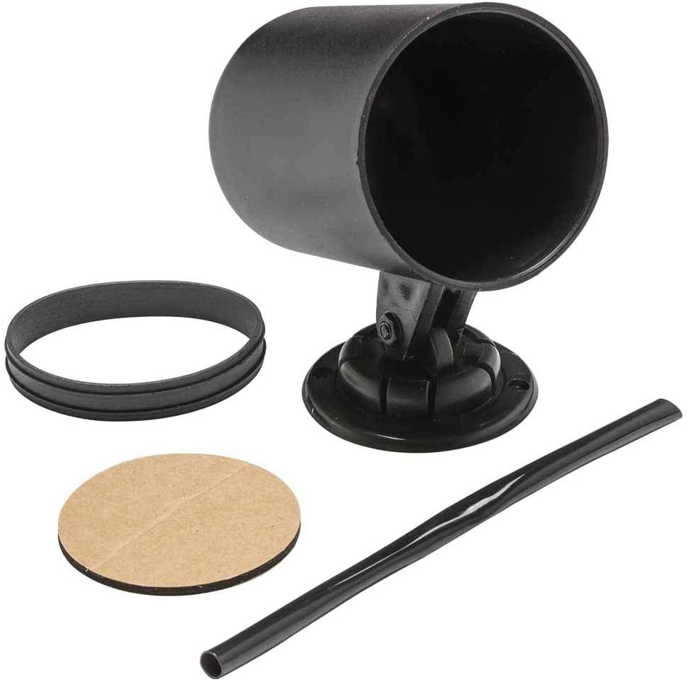 GlowShift Universal Black Single Swivel Dash Gauge Pod Mount 2-1/16