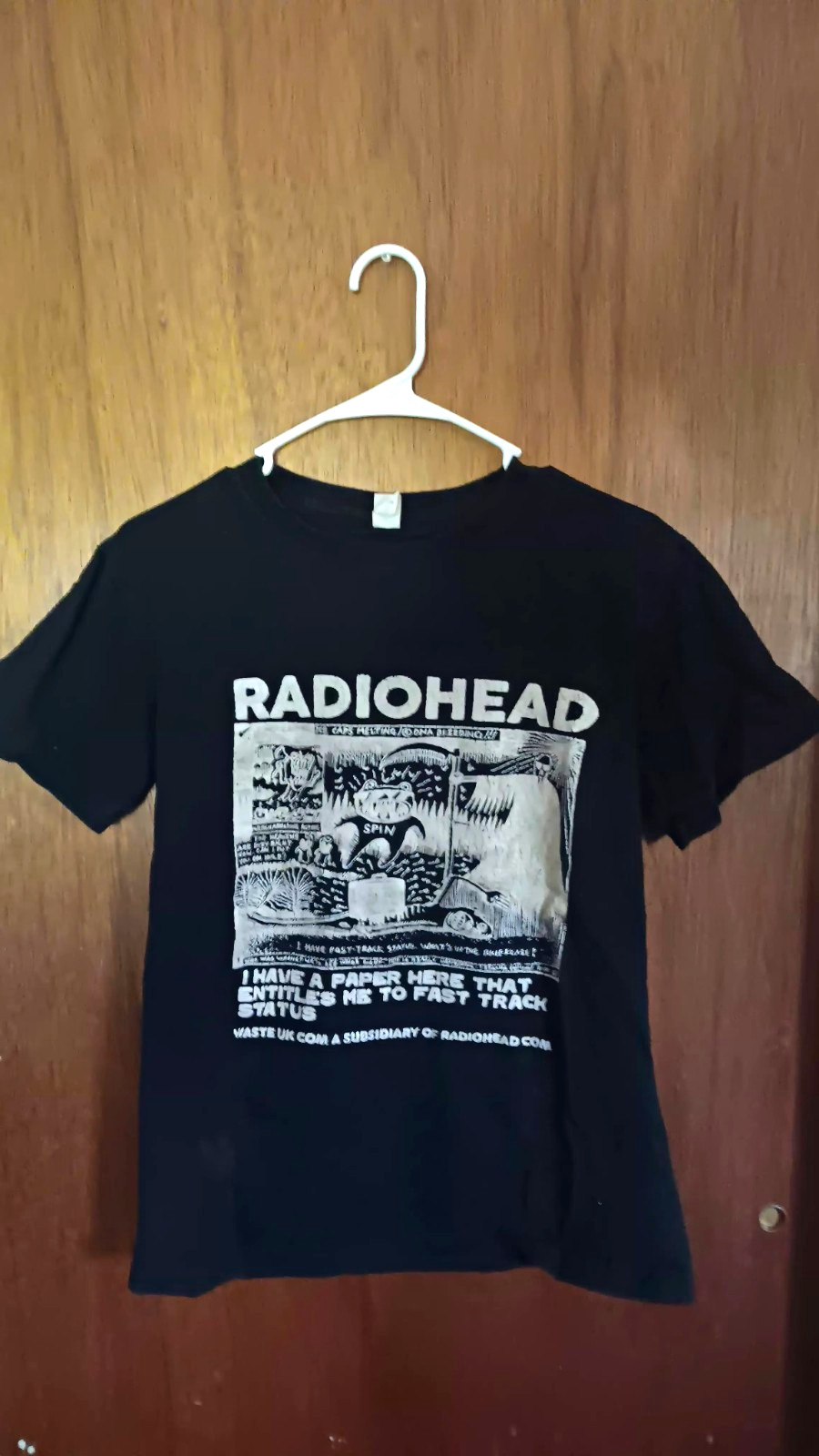 Radiohead Black Graphic Print Cotton Crew Neck Short Sleeve T-Shirt Size S Radiohead Black Graphic Print Cotton Crew Neck Short Sleeve T-Shirt Size S