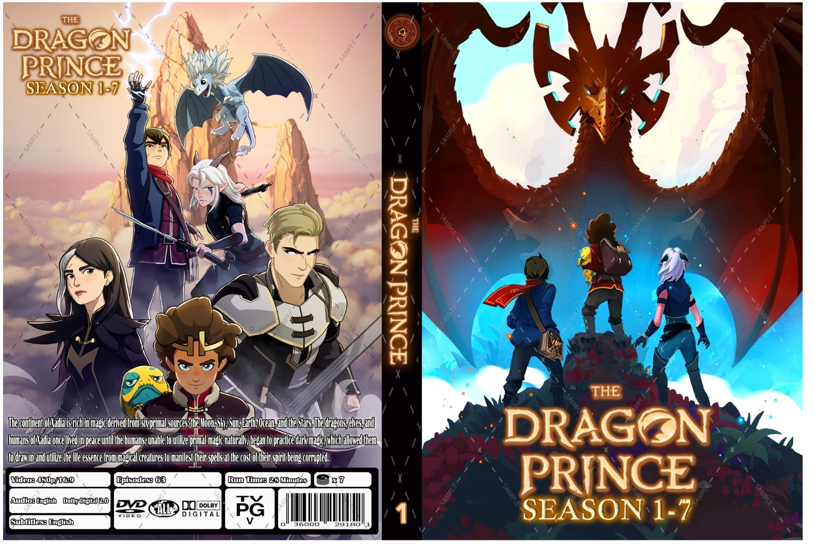Animated Show The Dragon Prince Complete Collection S 1-7 in Eng