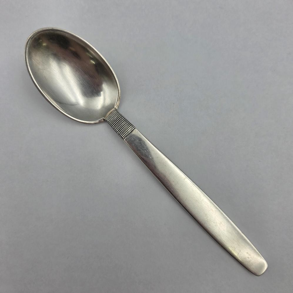 Vintage Frantz Hingelberg Danish 925 Sterling Silver #18 Silver Thread Teaspoon