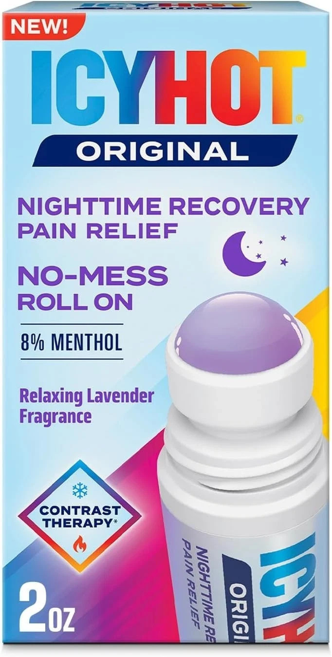Icy Hot Original Pain Relief, Nighttime Recovery, Roll-On, Lavender, 2 oz. Icy Hot Original Pain Relief, Nighttime Recovery, Roll-On, Lavender, 2 oz.
