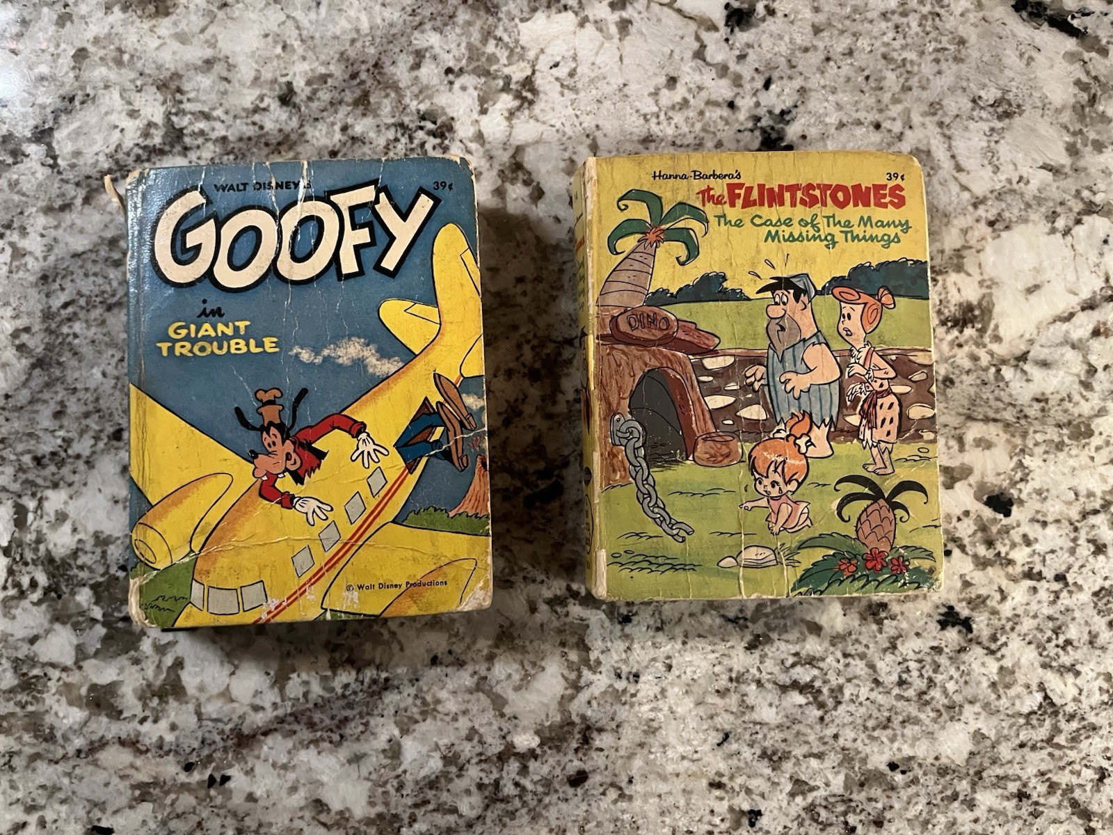 two vintage 1968 Whitman Big Little Books featuring classic cartoon characters