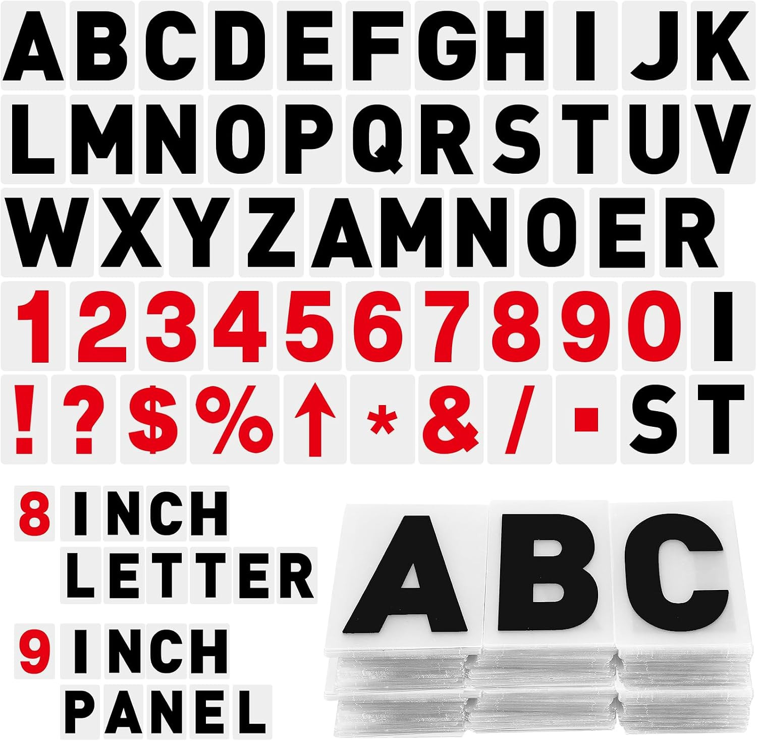 300 Pcs Sign Letter Printed on Marquee Flexible, 8\'\', 9\'\' 300 Pcs Sign Letter Printed on Marquee Flexible, 8\'\', 9\'\'