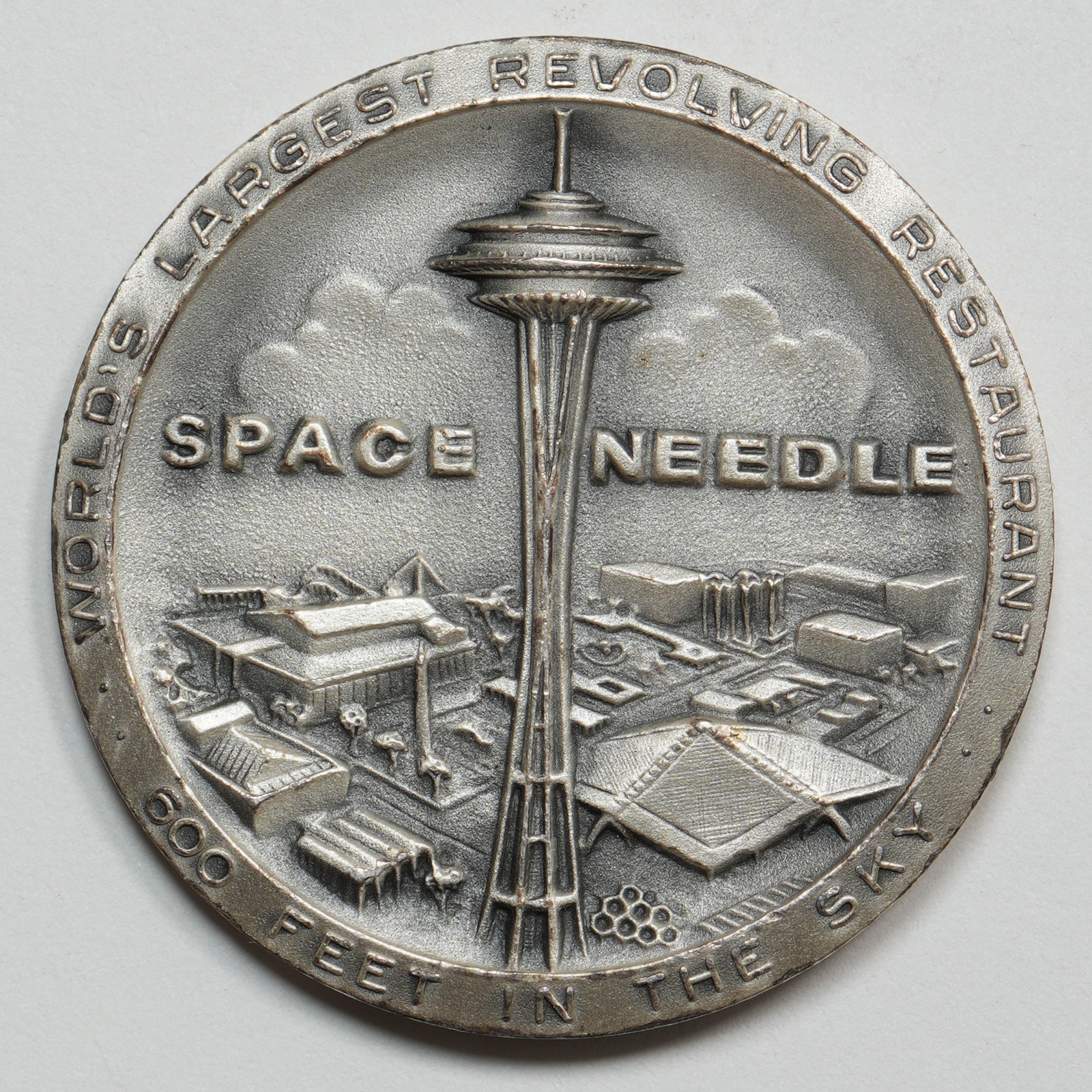 1962 Seattle World\'s Fair Medal - Space Needle - .999 Silver High-Relief - MACO