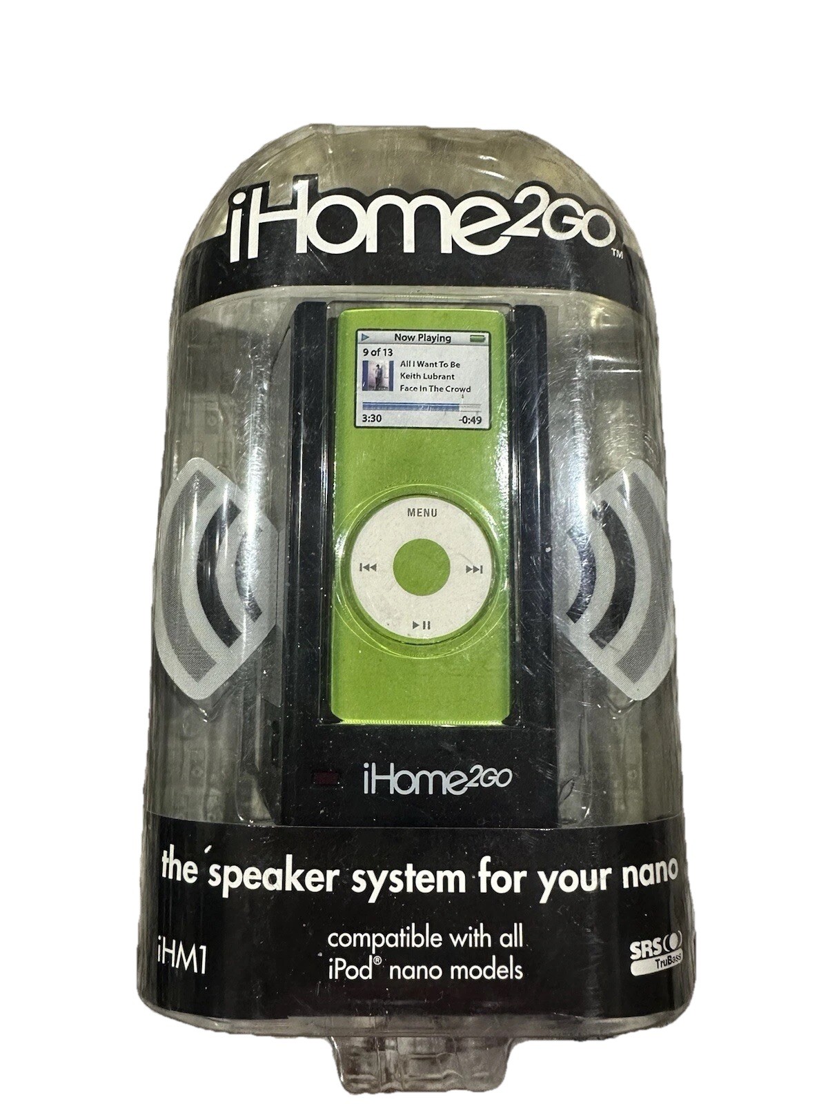 iHome 2GO iHM1 Speaker System 4 Nano Stereo Sound RARE Black 2006 US iHome 2GO iHM1 Speaker System 4 Nano Stereo Sound RARE Black 2006 US