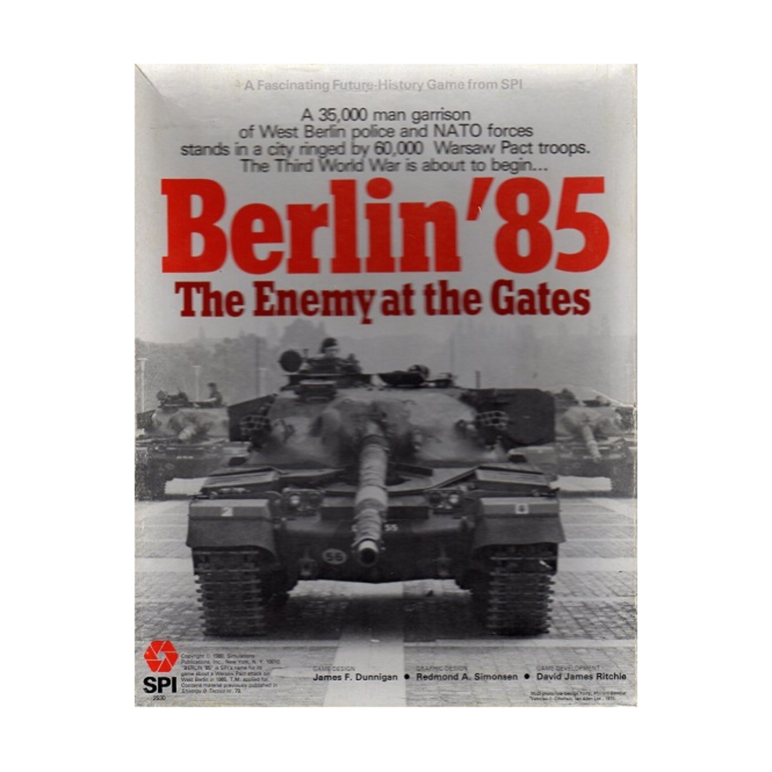 SPI Boxed Wargame Berlin \'85 Box VG/EX