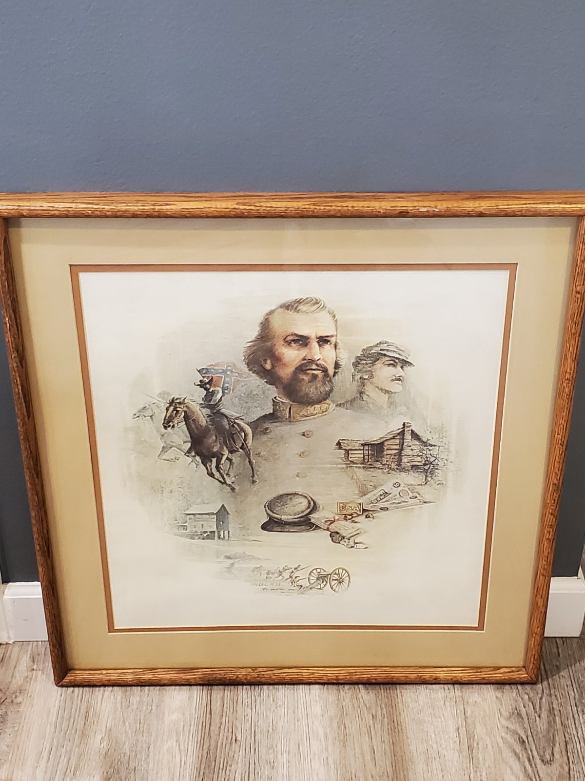 Vintage 1978 Ben Hampton STANDING PROUD Signed Framed Print 28.5