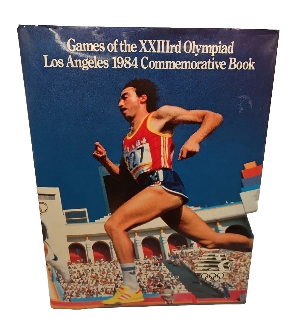 1984 GAMES OF THE 23RD OLYMPIAD LOS ANGELES COMMEMORATIVE BOOK Vintage Olympics 