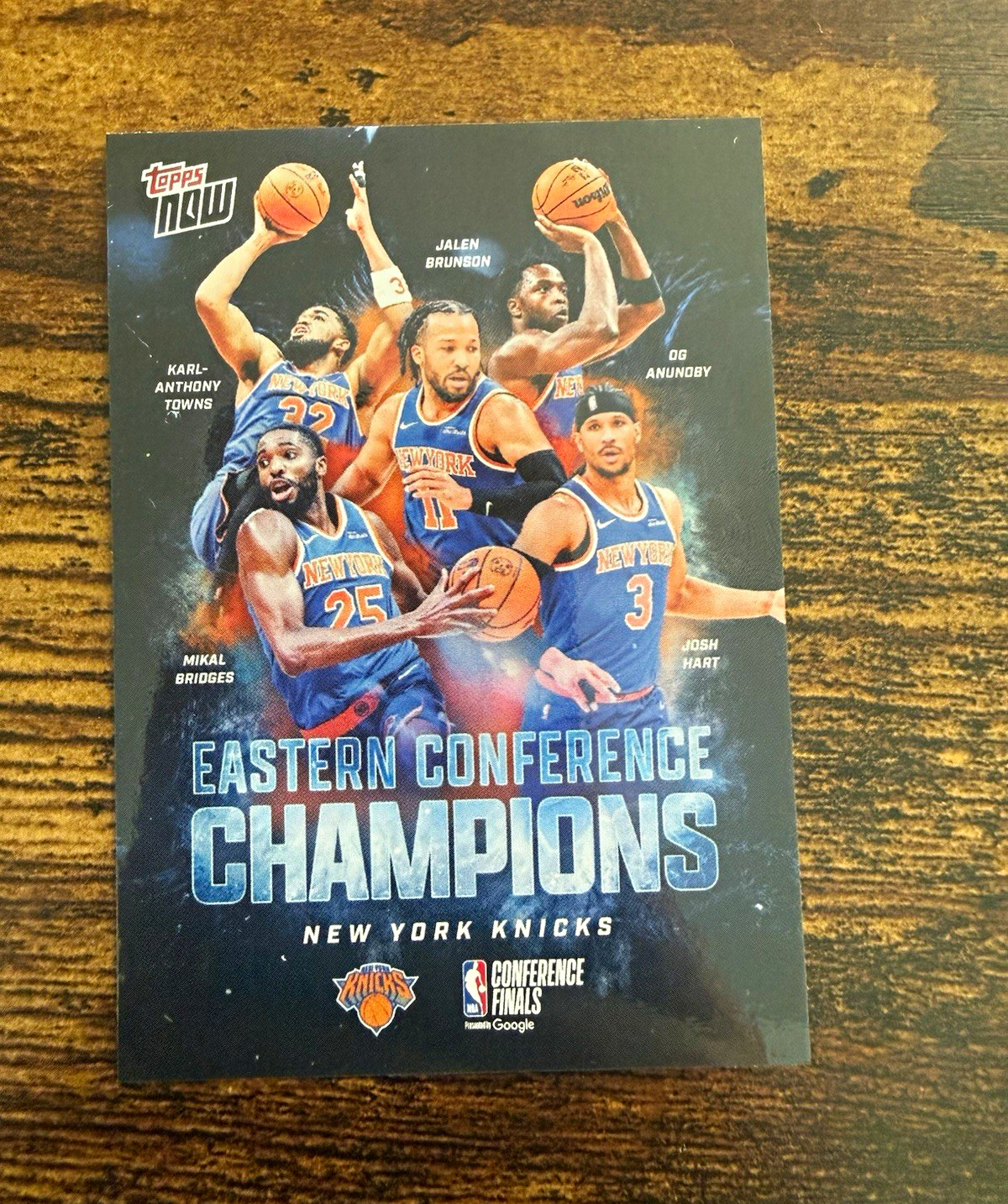 Topps 2025-26 Topps Now Eastern Conference Champions Knicks #ECNY Insert Topps 2025-26 Topps Now Eastern Conference Champions Knicks #ECNY Insert