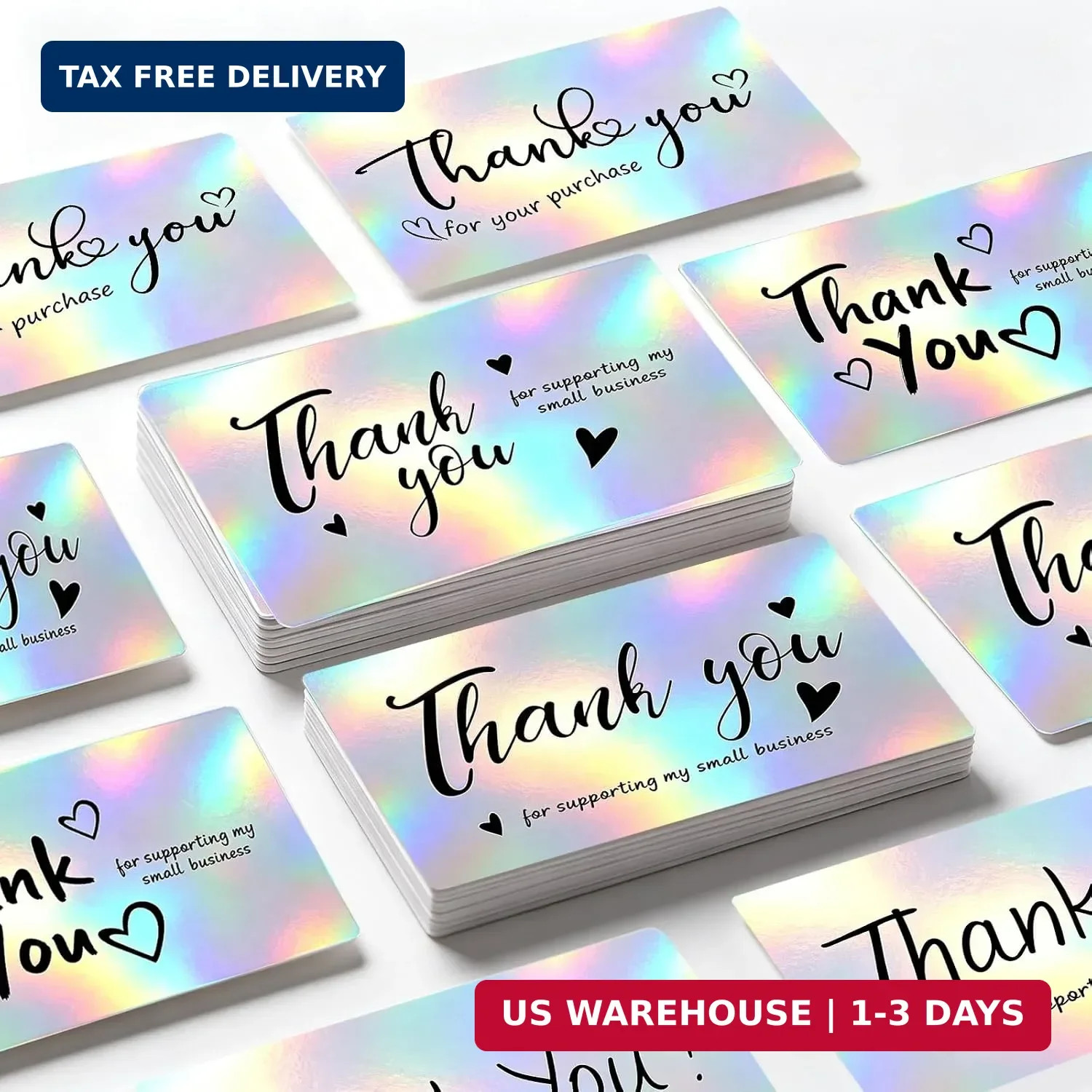 180 PCS Thank You Cards Small Business, 5 Styles Mini Thank You for Supporting C