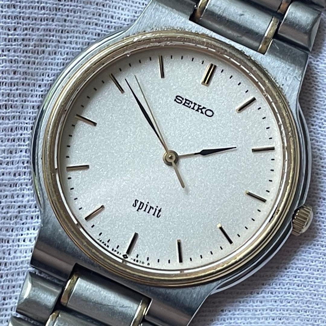 SEIKO SPIRIT 5P31-6A50 ANTIMAGNETIC 60G WHITE DIAL 33MM CASE
