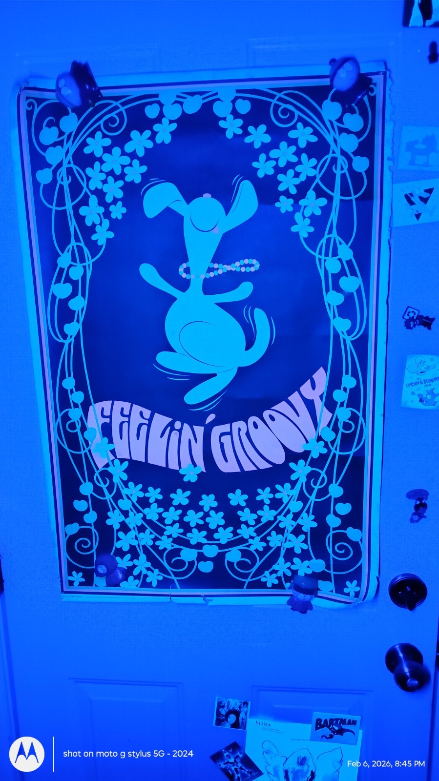 VINTAGE 1969 BLACKLIGHT POSTER PEANUTS SNOOPY