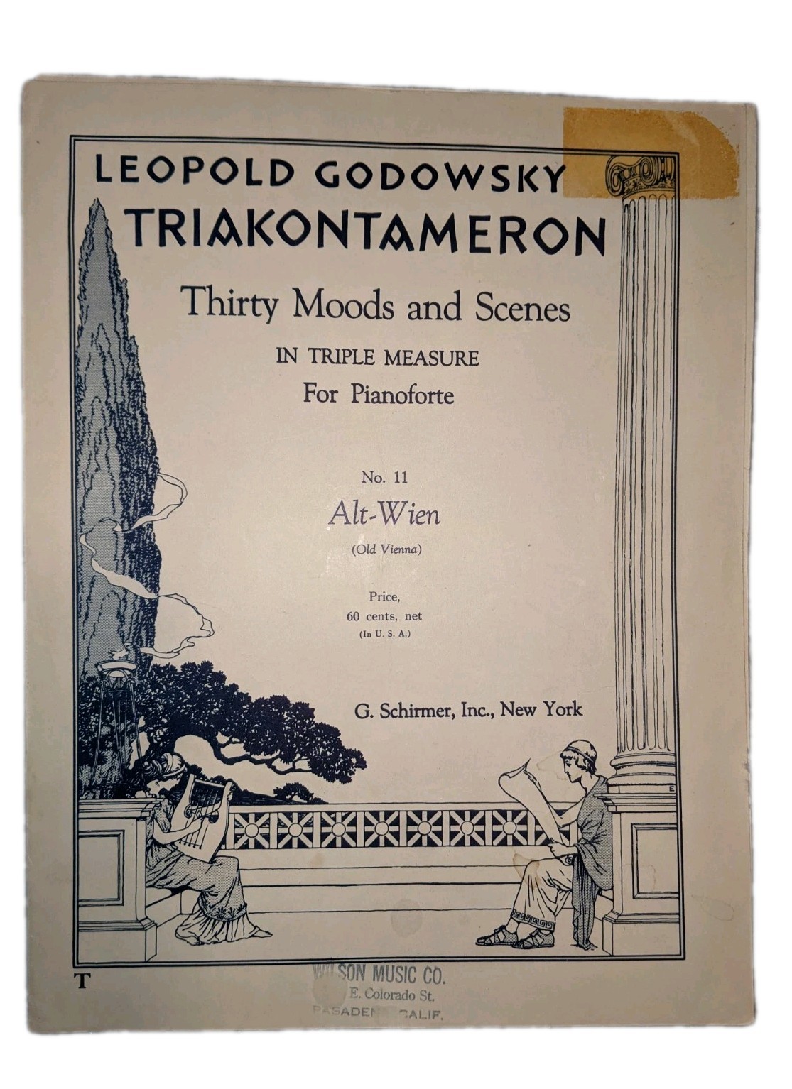 Leopold Godowsky TRIAKONTAMERON No. 11 ALT-WIEN 1933 Piano Solo Sheet Music Vtg Leopold Godowsky TRIAKONTAMERON No. 11 ALT-WIEN 1933 Piano Solo Sheet Music Vtg