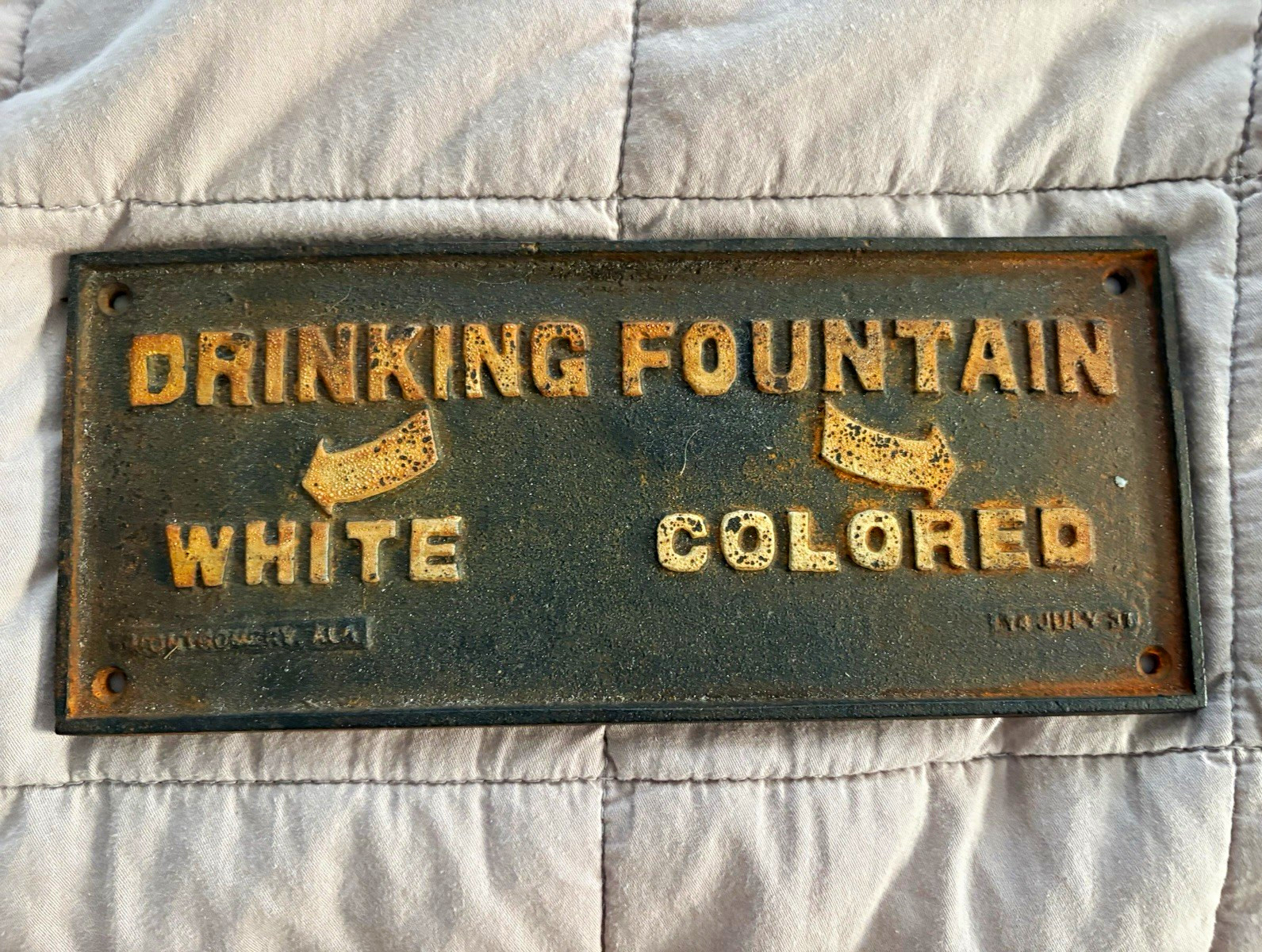 Vintage Cast Iron Drinking Fountain Advertising Sign Wall Mounted MPN 1147-40