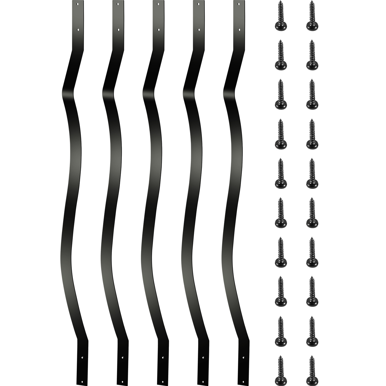 Uimoso Deck Balusters Metal Deck Spindles 26 Pack 32.25in Iron Stair Railing
