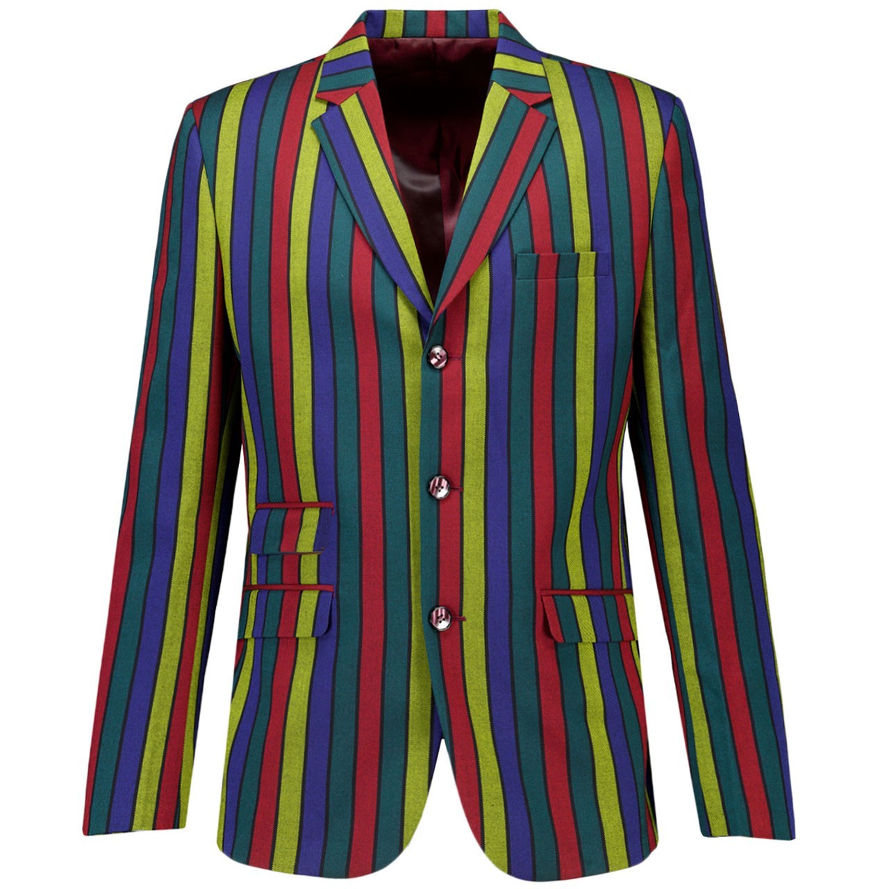 MADCAP MENS HENDRIX STRIPE BOATING BLAZER Mod 60s Psychedelic SUIT JACKET MC574