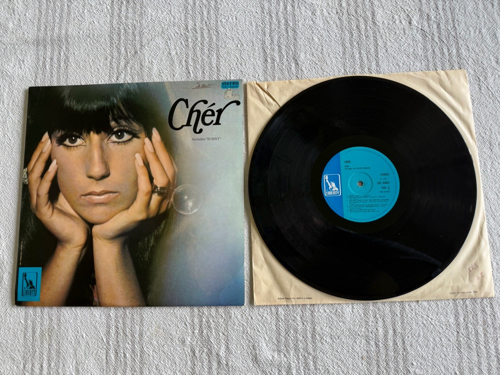 Cher Liberty Self Titled LP Stereo Original 1966 UK Laminated Cover EX