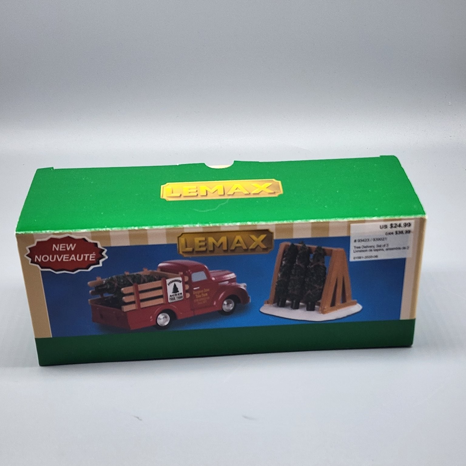 LEMAX Tree Delivery Truck & Stand Set of 2 Christmas Village Accessory New