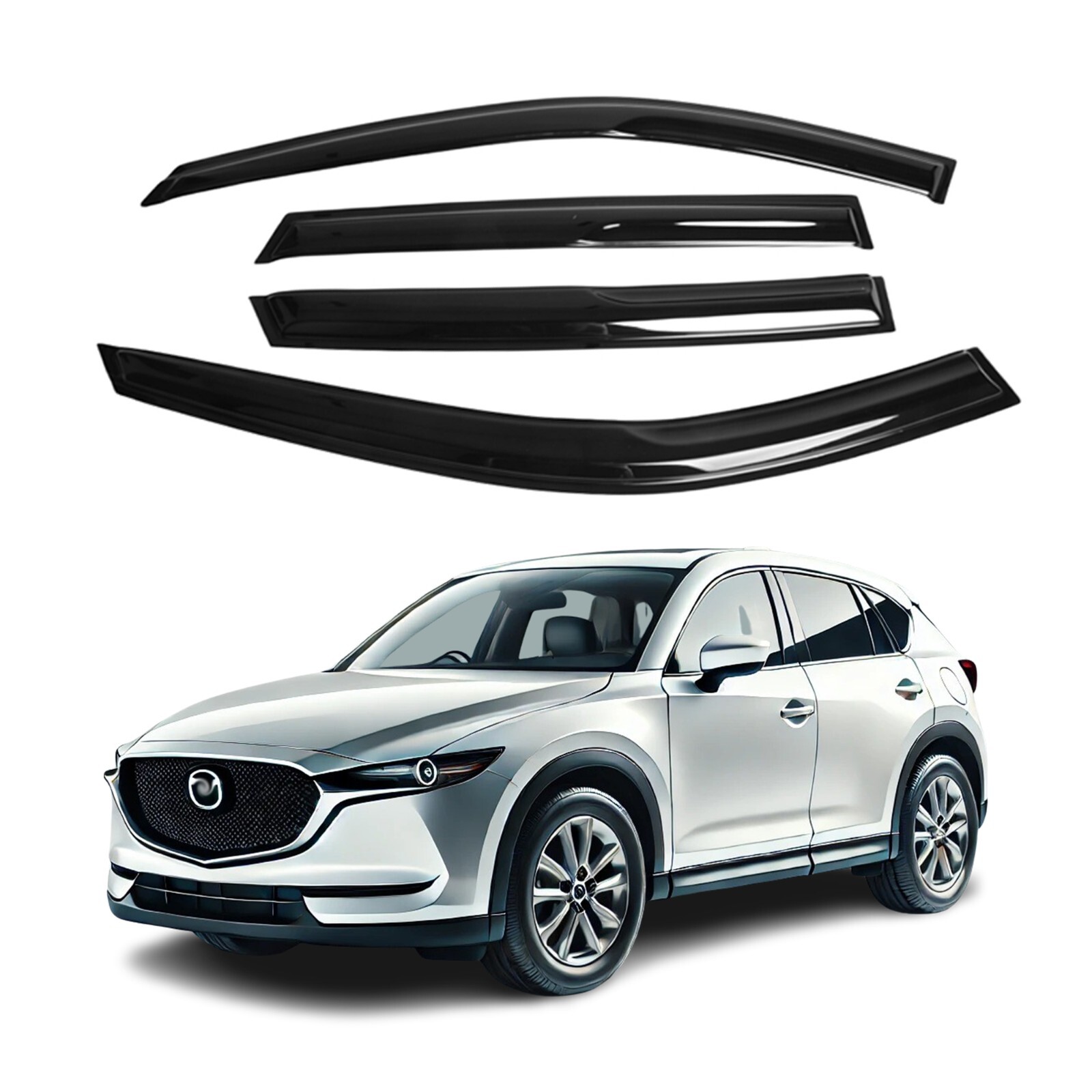 Fits Mazda CX-5 2017-2023 Side Window Visor Sun Rain Deflector Guard Thickened Fits Mazda CX-5 2017-2023 Side Window Visor Sun Rain Deflector Guard Thickened