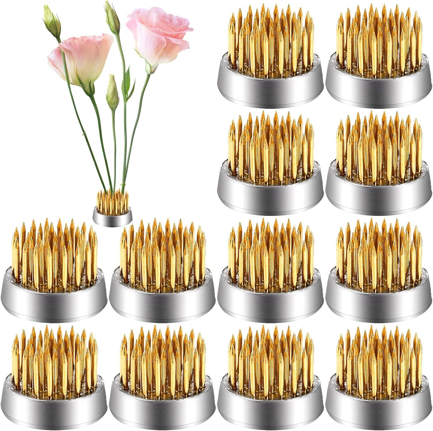 12 Pack Flower Frog Holder, Kenzans Round Flower Arranger Mini Frog Floral Frog 12 Pack Flower Frog Holder, Kenzans Round Flower Arranger Mini Frog Floral Frog