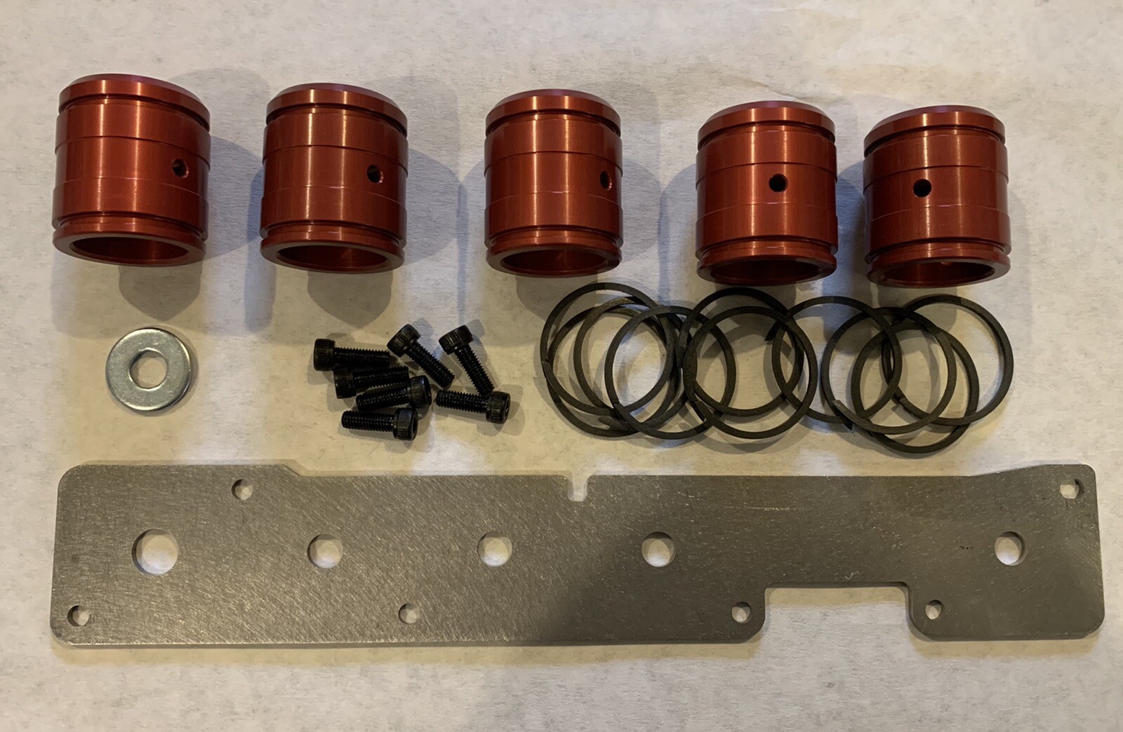 45RFE, 5-45RFE, 68RFE HD Billet Accumulator Pistons, 5-Hard Anodized, W/HD Plate 45RFE, 5-45RFE, 68RFE HD Billet Accumulator Pistons, 5-Hard Anodized, W/HD Plate