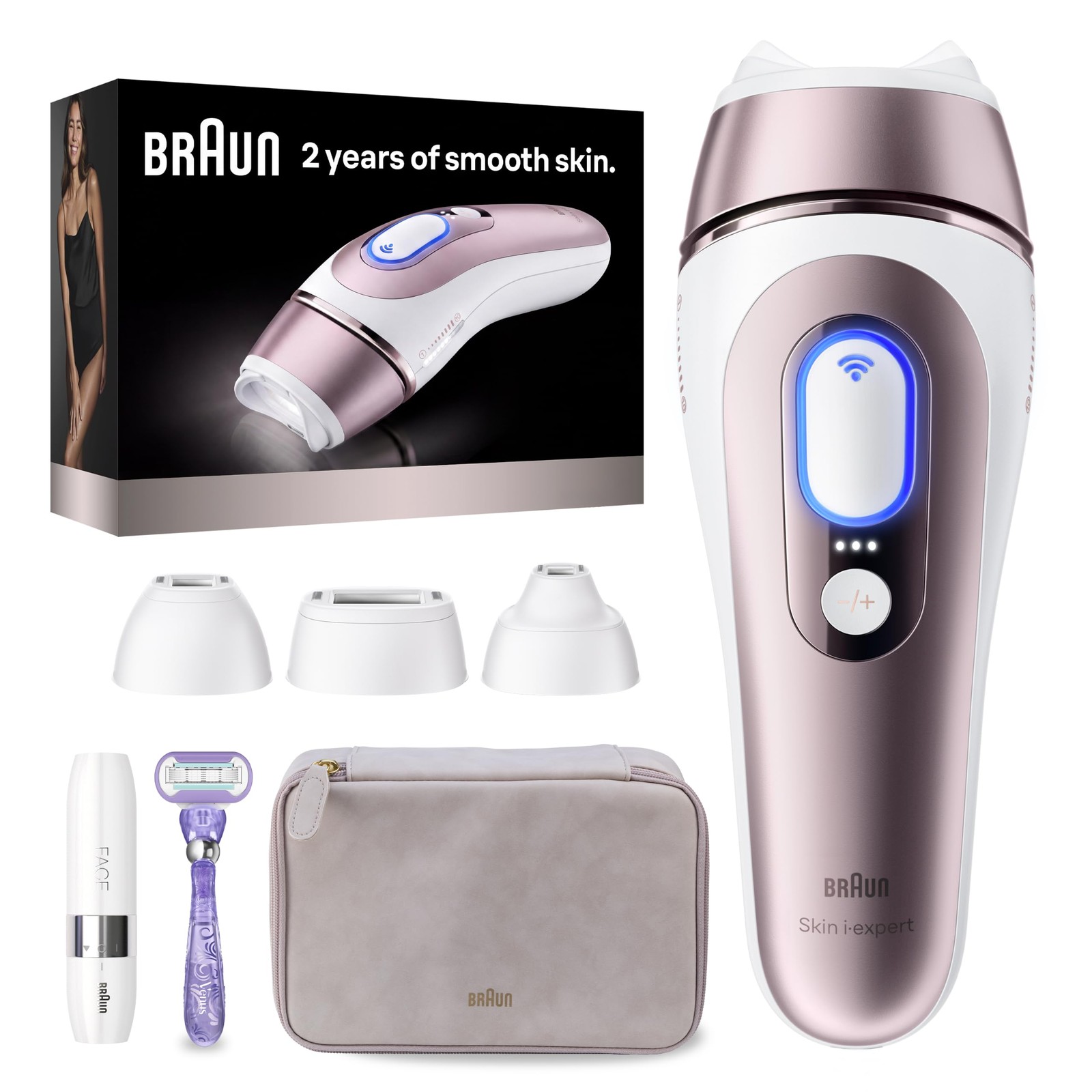 IPL Laser Hair Removal Smart App Braun Skin i Expert PL7219 White Bronze Home IPL Laser Hair Removal Smart App Braun Skin i Expert PL7219 White Bronze Home