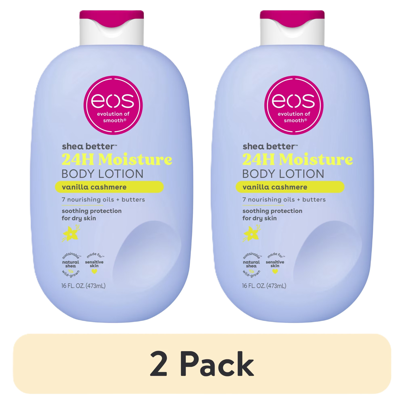eos Shea Better Body Lotion for Dry Skin, Vanilla Cashmere, 16 fl oz ( 2 PACK ) eos Shea Better Body Lotion for Dry Skin, Vanilla Cashmere, 16 fl oz ( 2 PACK )