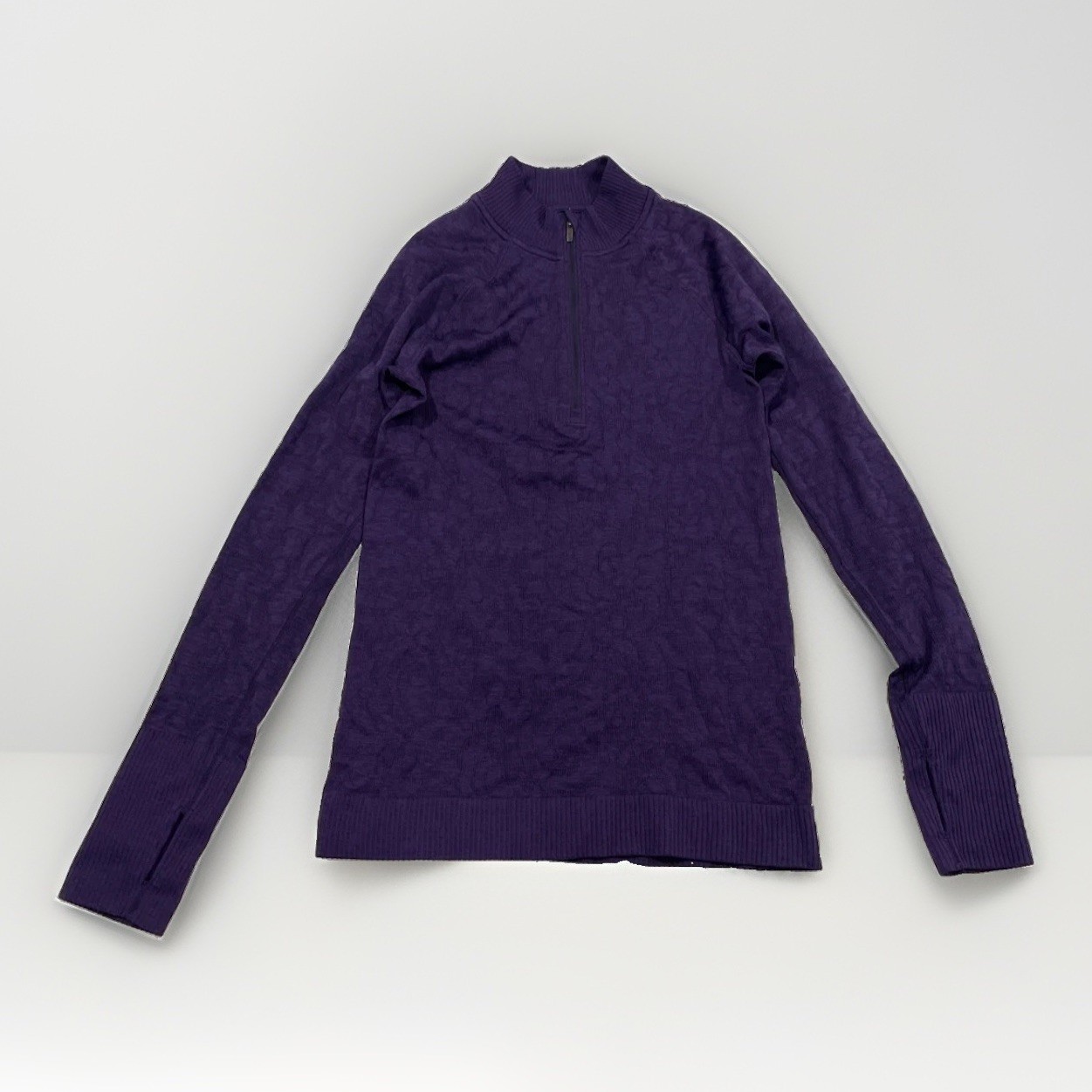 Lululemon Women\'s Rest Less 1/2 Zip Pullover LS Sweater Purple Size 2