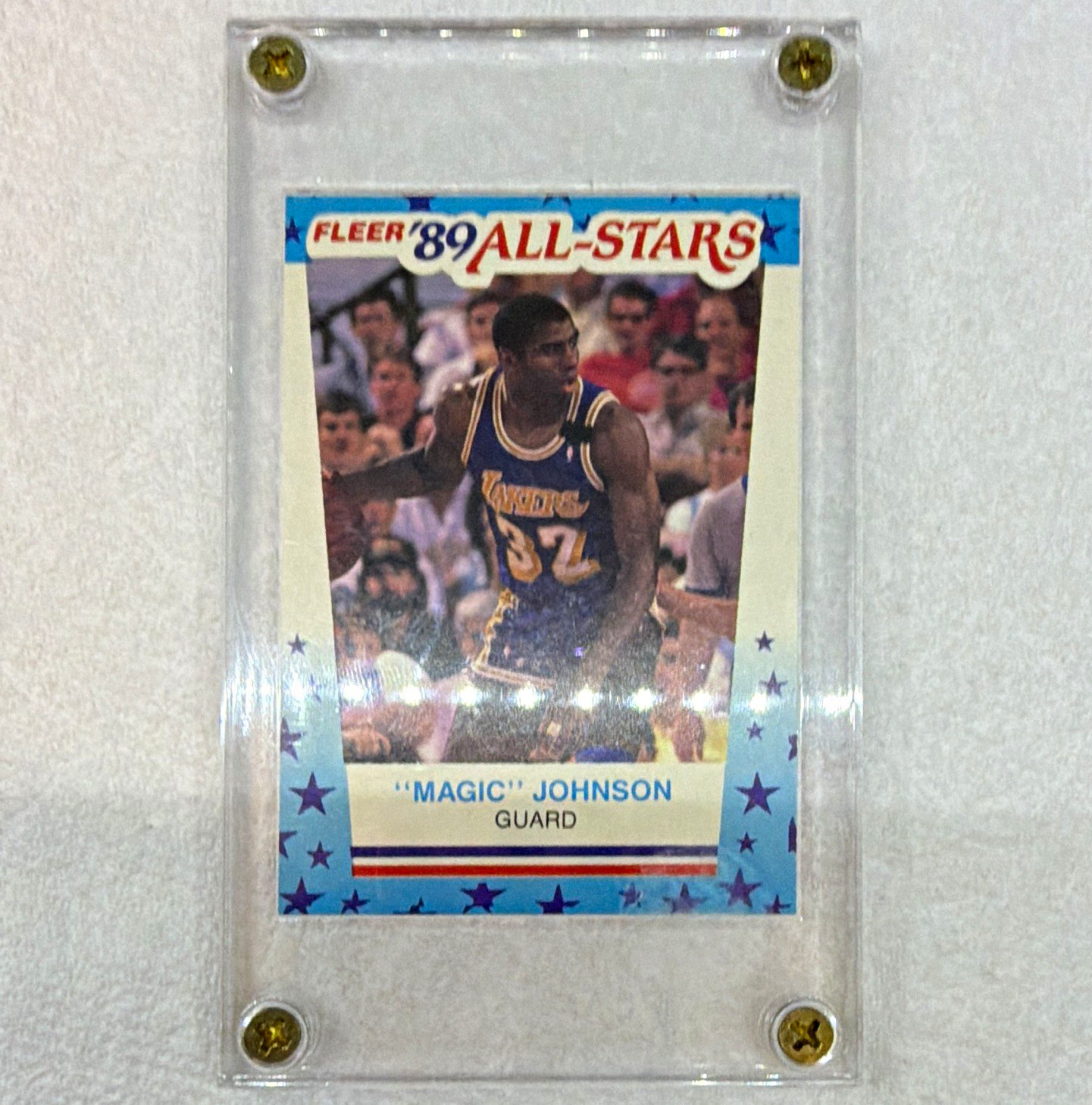 Fleer 1989 \'89 All-Stars Sticker No.5 Magic Johnson Los Angeles Lakers