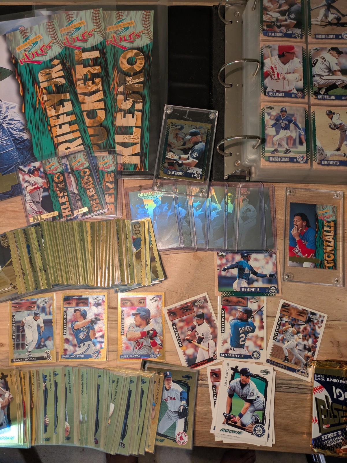 1995 Score Baseball Complete Set Inserts Gold Rush Hall Of Gold 8x10s Griffey Jr