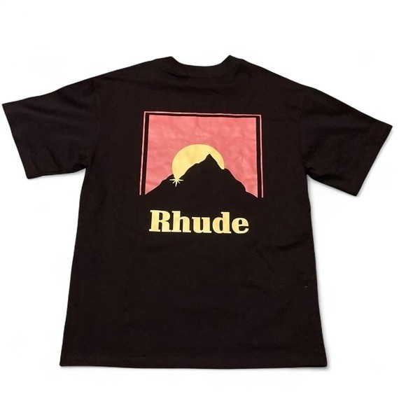 NWT Rhude Moonlight graphic tee black red yellow SSENSE exclusive M/20.5