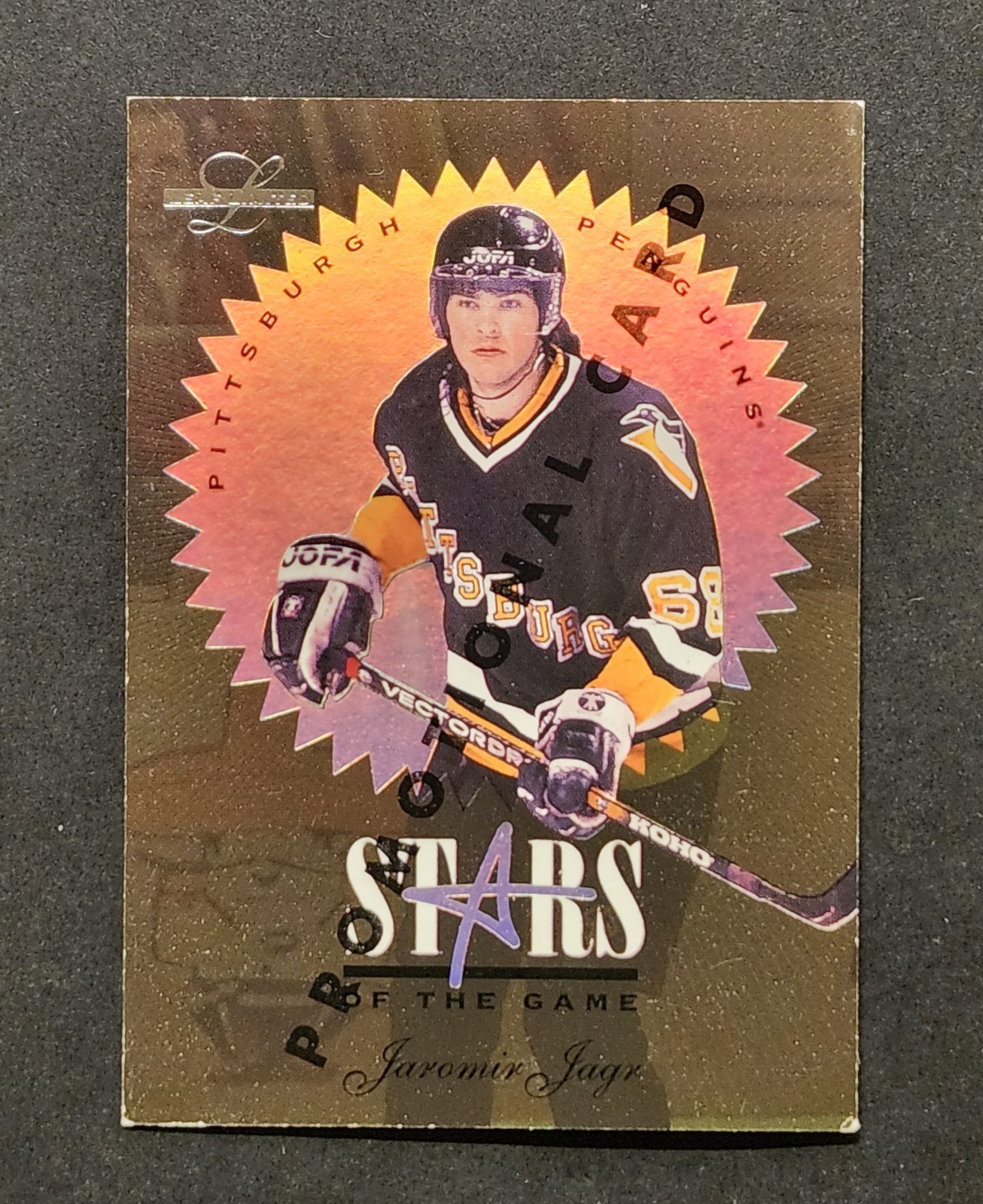 1995-96 Leaf Limited Stars of the Game #8 Jaromir Jagr /5000. EX CONDITION 1995-96 Leaf Limited Stars of the Game #8 Jaromir Jagr /5000. EX CONDITION