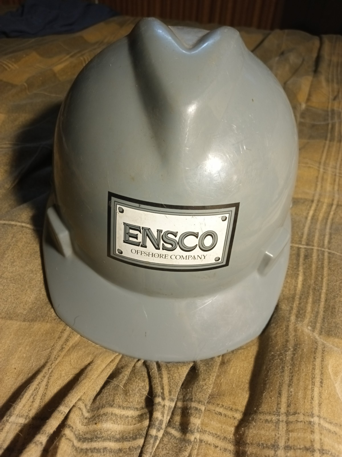 Vintage 1986 Ensco Offshore Drilling Company Hard Hat MSA V-Gard Memorabilia