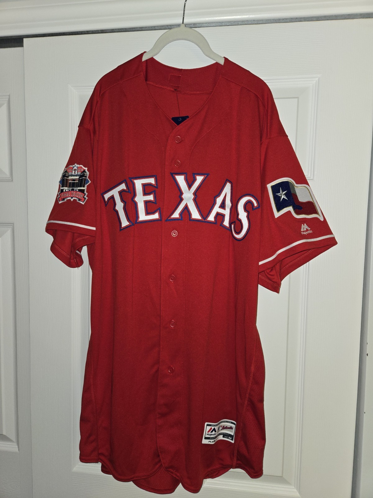 Texas Rangers Authentic Pro On Field Flex Base Red Size 52 Ballpark At Arlington