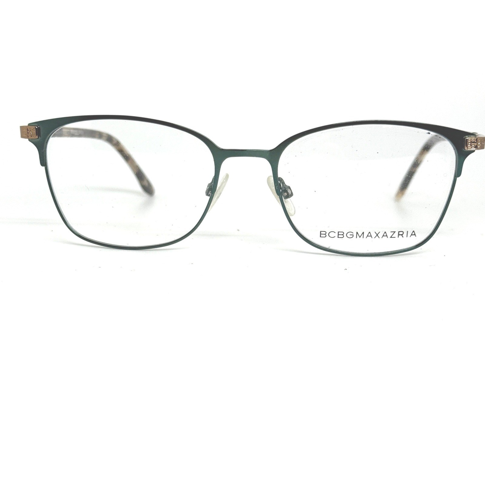 BCBGMAXAZRIA Annalise Green Metal Cat Eye Eyeglasses Frame Women L135mm 21314