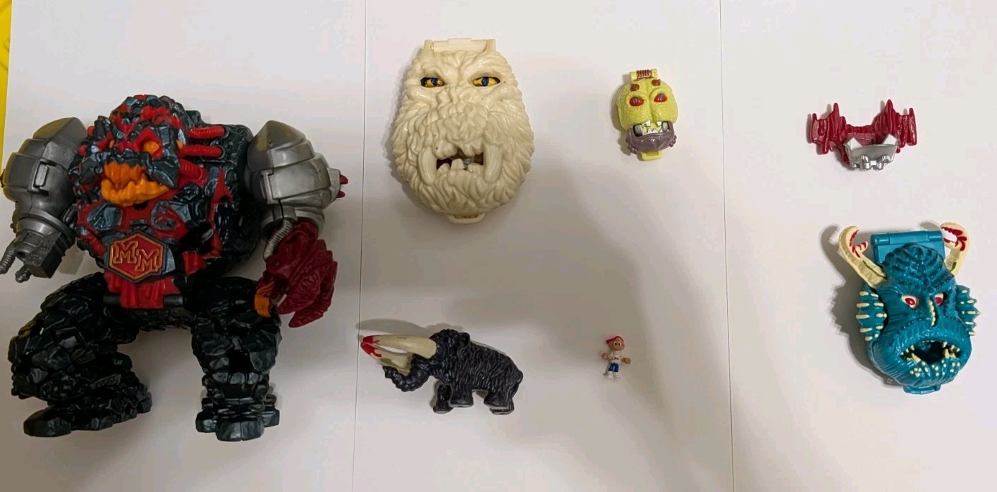 Mighty Max Lot Vintage Magus Playset, Figure, Mammoth, Shells And More