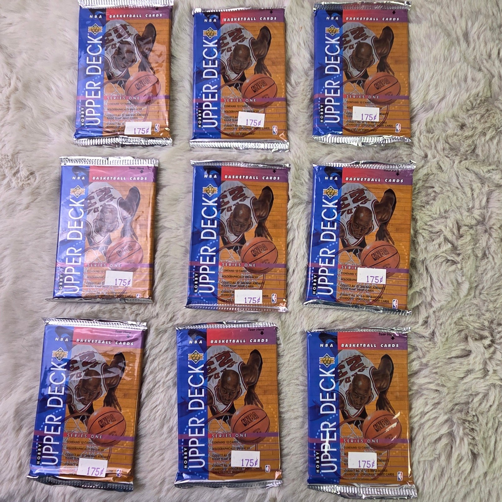 1993-94 Upper Deck Series 1 Foil Packs Lot of 9 NBA 1993-94 Upper Deck Series 1 Foil Packs Lot of 9 NBA