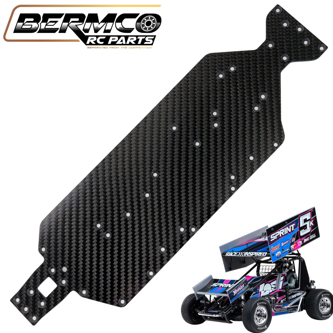 Bermco RC Parts Carbon Fiber Chassis Losi 22S Sprint Car Dirt Oval Racing Option