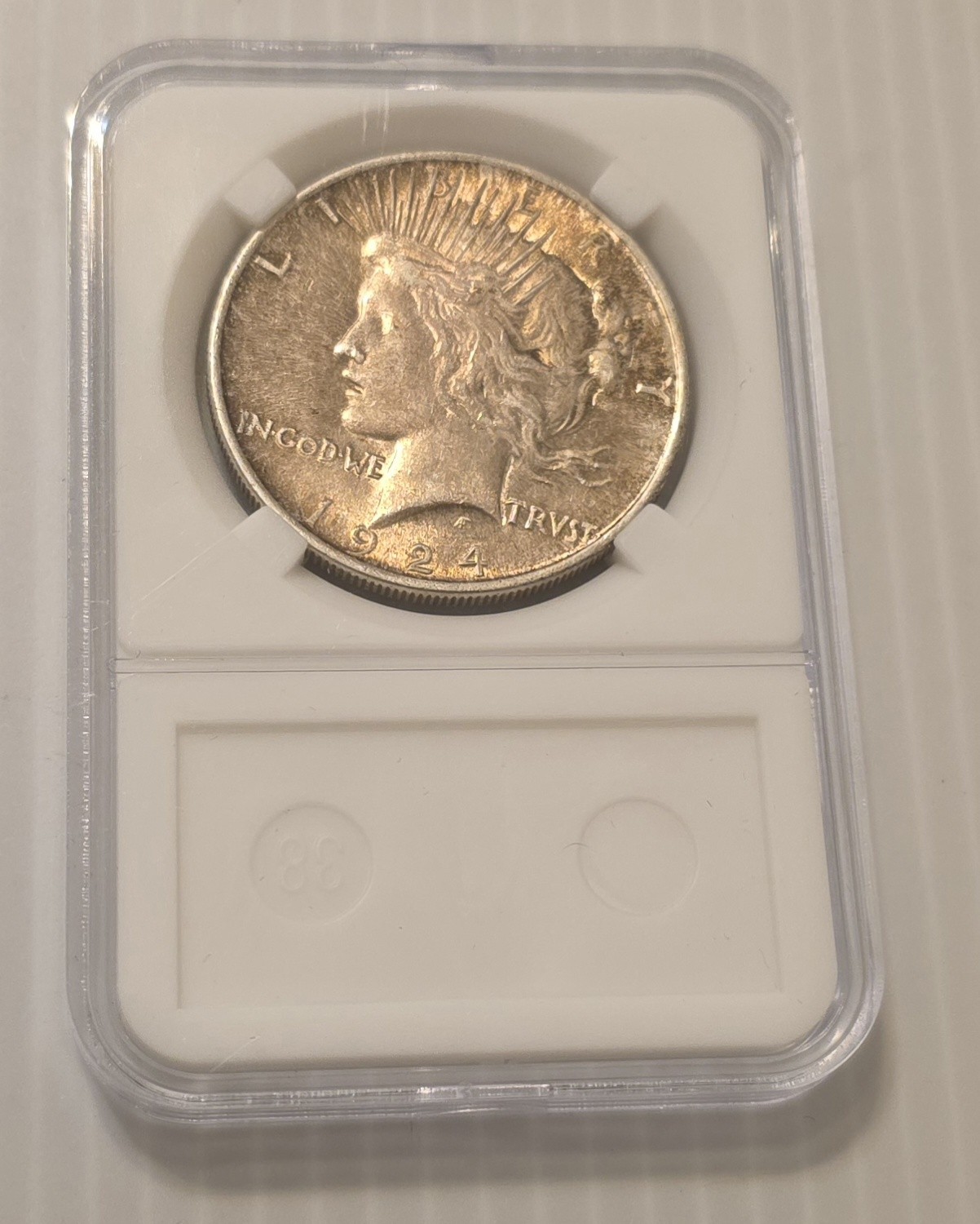 1924 $1 Peace Silver Dollar - Original Toning 