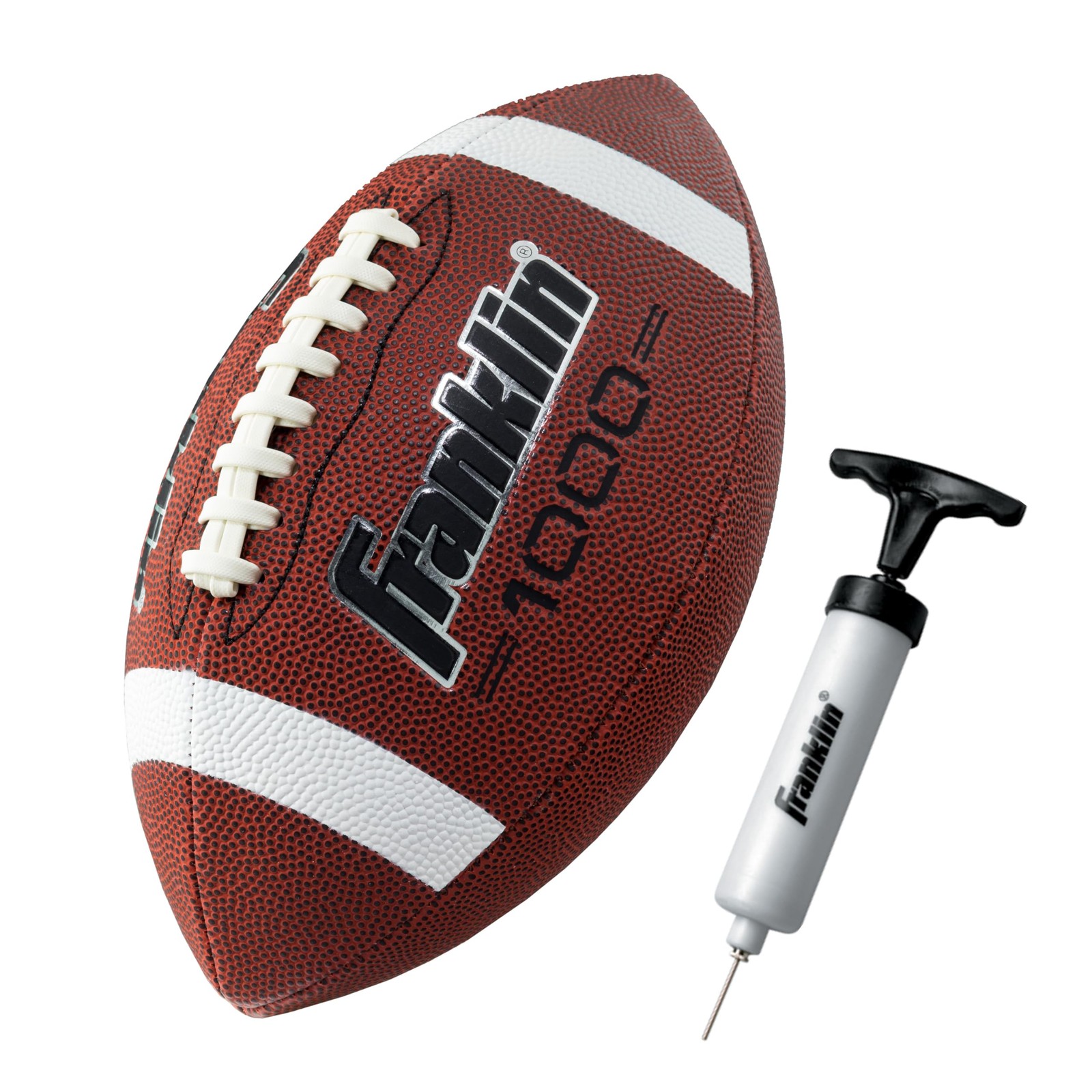 Franklin Sports 1000 Junior Youth Football - Brown + White