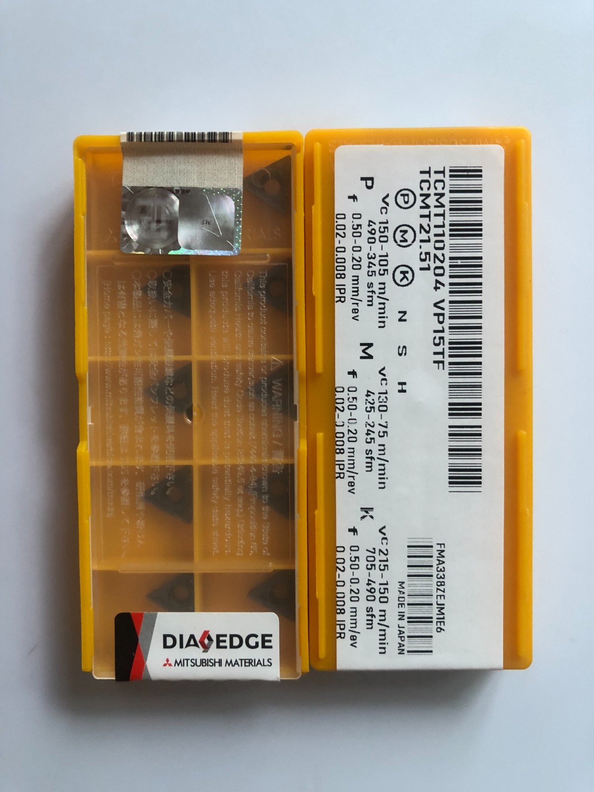 10 PCS Mitsubishi Diaedge TCMT 21.51 TCMT 110204 VP15TF Carbide Inserts