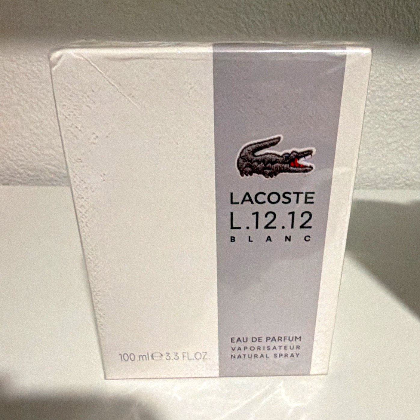 Lacoste L.12.12 Blanc Eau de Parfum Spray, Regular Size 3.3 fl oz Lacoste L.12.12 Blanc Eau de Parfum Spray, Regular Size 3.3 fl oz