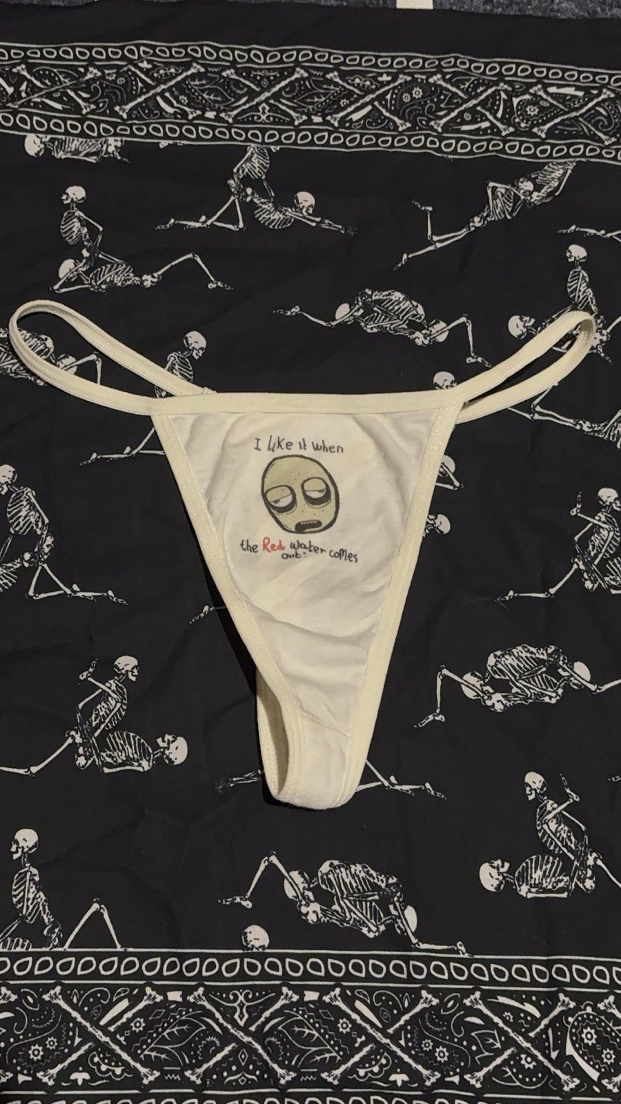 2004 Salad Fingers David Firth I Like When The Red Water Comes Out Thong Y2K 1/1
